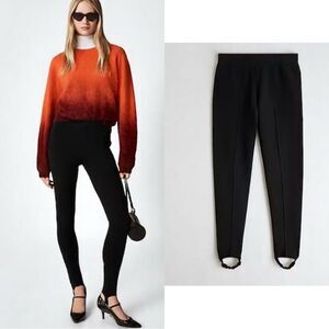NWT J CREW Sweater Stirrup pant in black